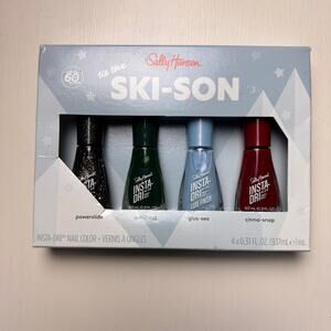 Sally Hansen Ski Son Multipack Four Nail Polishes Seasonal Winter Colors Kit NWT